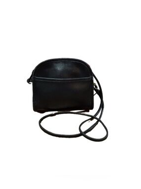 Vintage Coach Abbie In Black Leather Mini Crossbody Bag Purse NYC Style 9017